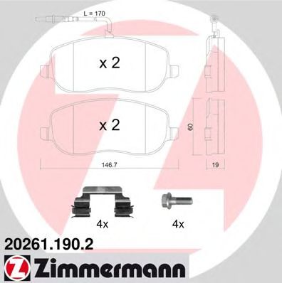 set placute frana,frana disc