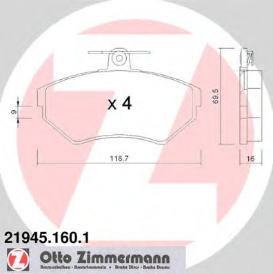 set placute frana,frana disc