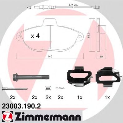 set placute frana,frana disc