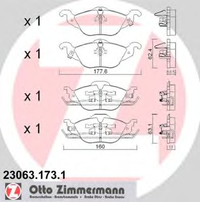 set placute frana,frana disc