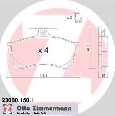 set placute frana,frana disc