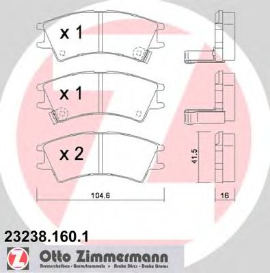 set placute frana,frana disc