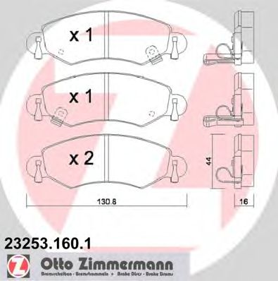 set placute frana,frana disc