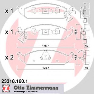 set placute frana,frana disc