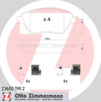 set placute frana,frana disc