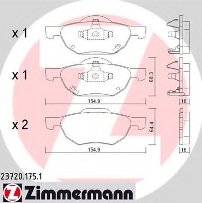 set placute frana,frana disc