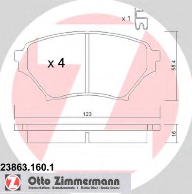 set placute frana,frana disc