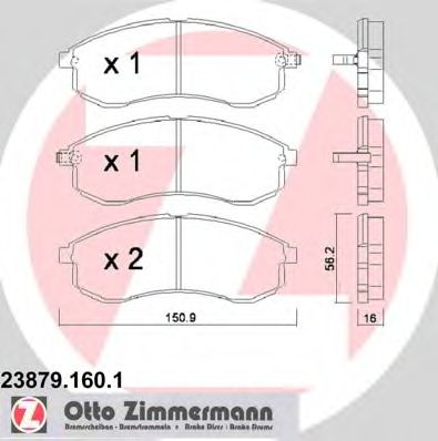 set placute frana,frana disc