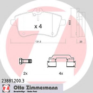 set placute frana,frana disc