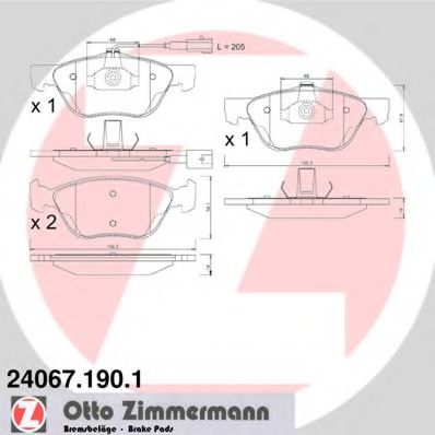 set placute frana,frana disc