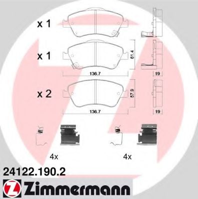 set placute frana,frana disc