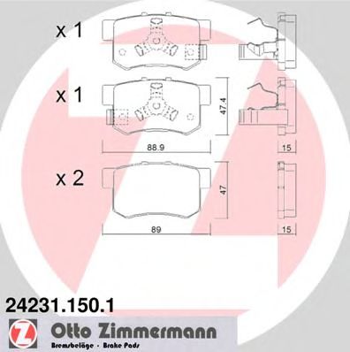 set placute frana,frana disc