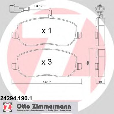 set placute frana,frana disc