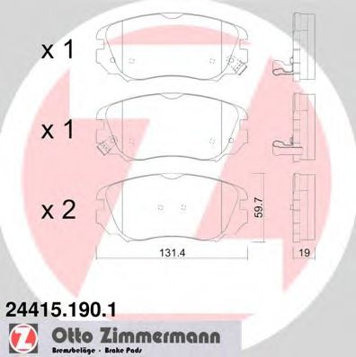 set placute frana,frana disc