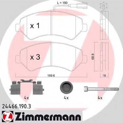 set placute frana,frana disc