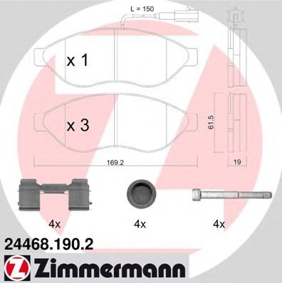 set placute frana,frana disc