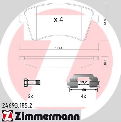 set placute frana,frana disc