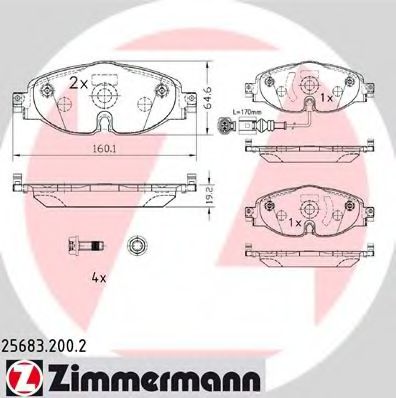 set placute frana,frana disc