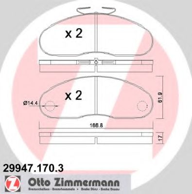 set placute frana,frana disc