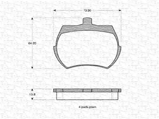 set placute frana,frana disc