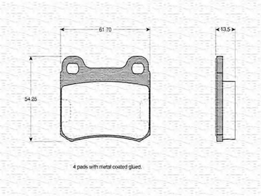 set placute frana,frana disc