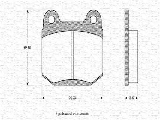 set placute frana,frana disc