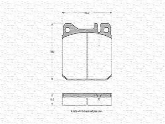 set placute frana,frana disc