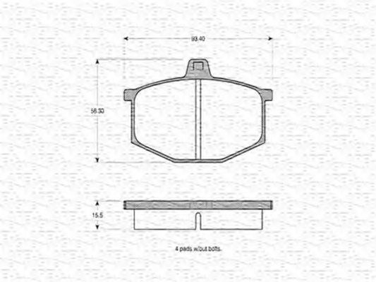 set placute frana,frana disc