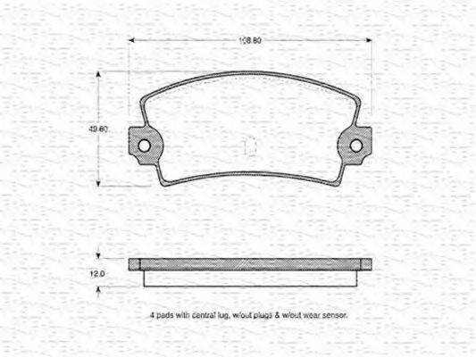 set placute frana,frana disc