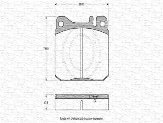 set placute frana,frana disc