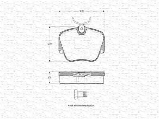 set placute frana,frana disc