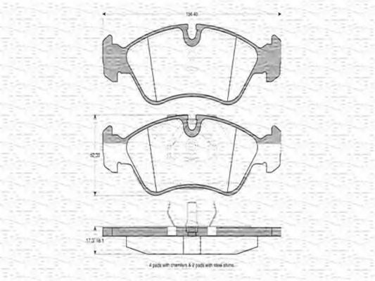 set placute frana,frana disc