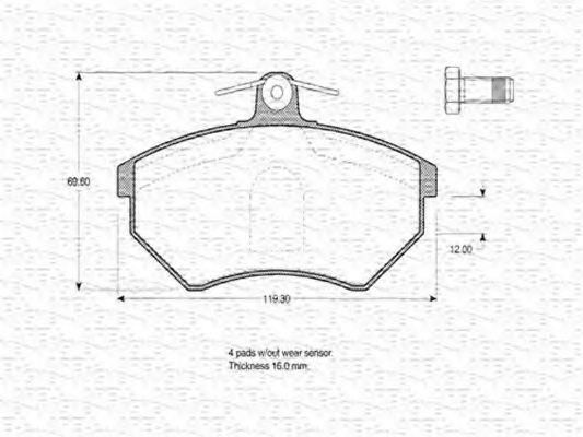 set placute frana,frana disc