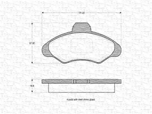 set placute frana,frana disc