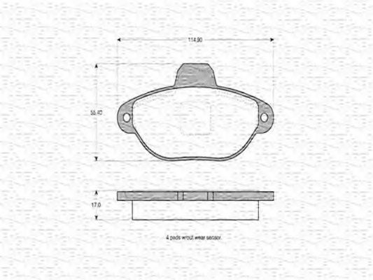 set placute frana,frana disc