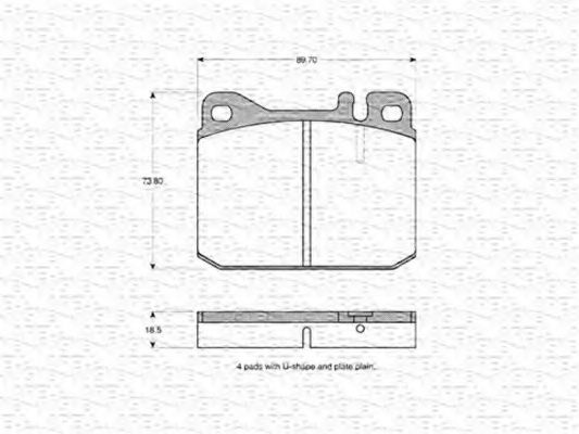 set placute frana,frana disc