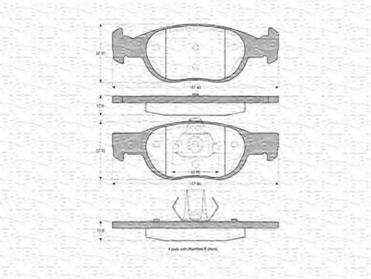 set placute frana,frana disc