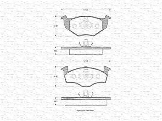 set placute frana,frana disc