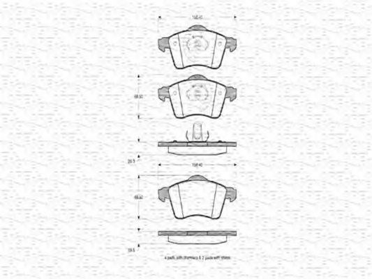 set placute frana,frana disc