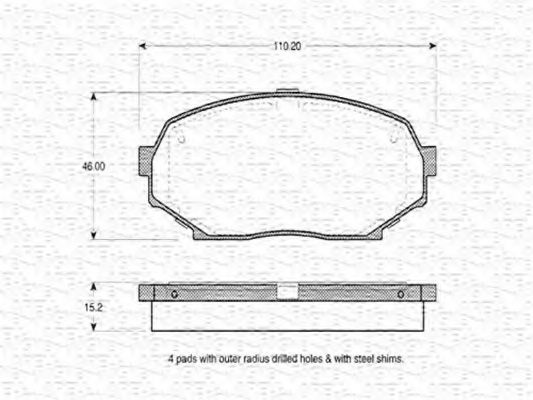 set placute frana,frana disc