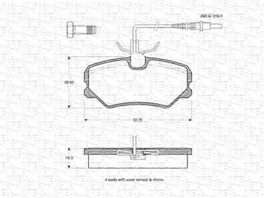 set placute frana,frana disc