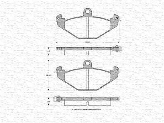 set placute frana,frana disc