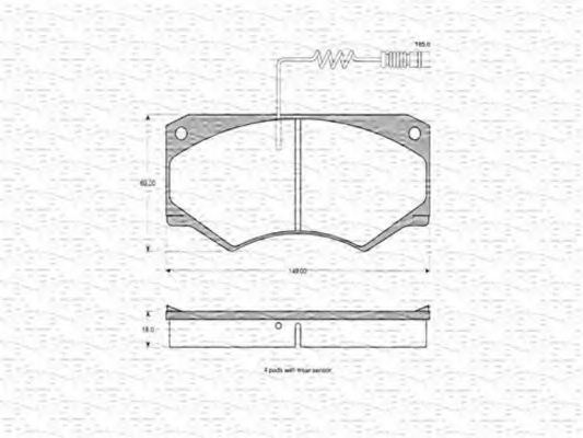 set placute frana,frana disc