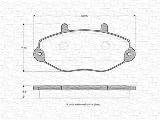 set placute frana,frana disc