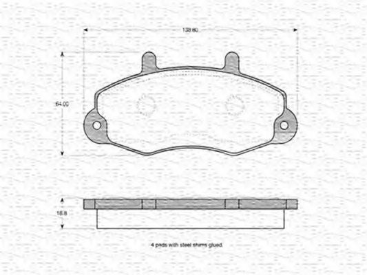 set placute frana,frana disc