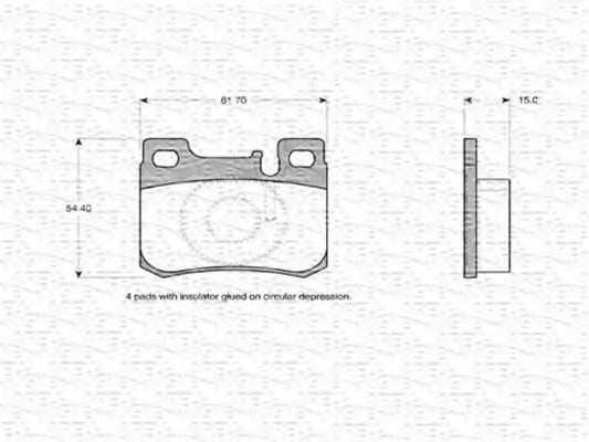 set placute frana,frana disc