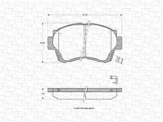 set placute frana,frana disc