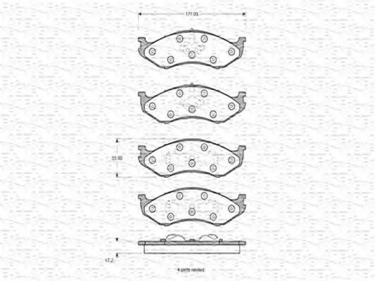 set placute frana,frana disc