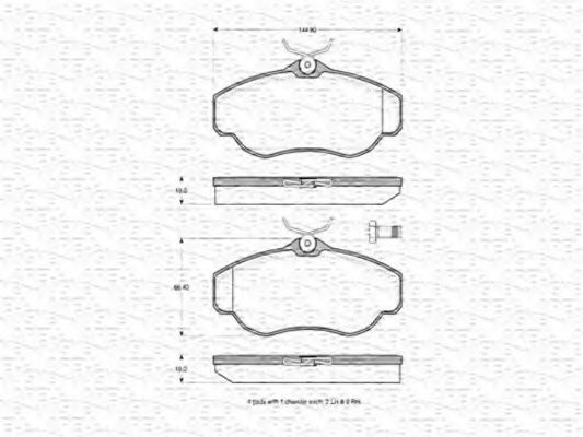 set placute frana,frana disc