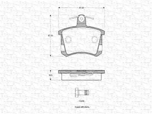 set placute frana,frana disc